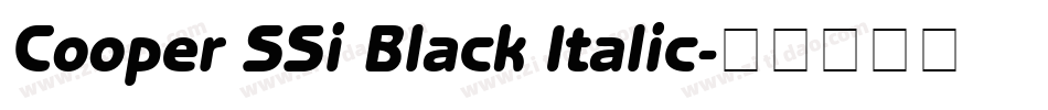 Cooper SSi Black Italic字体转换